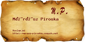 Mérész Piroska névjegykártya