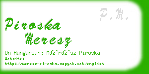 piroska meresz business card